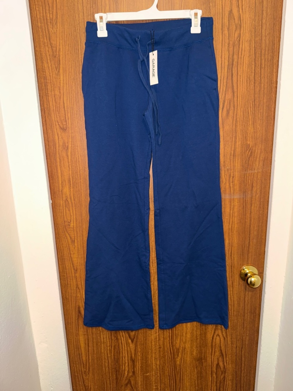Garage Navy Wide Leg Drawstring Pants